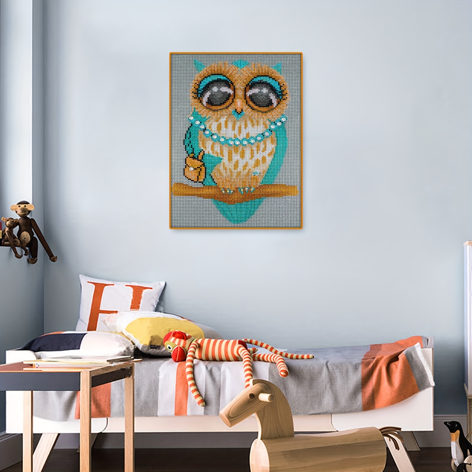 5D DIY Diamond Painting, Owl Pattern Full Diamond Painting With Diamond  Art, By Number Kits Embroidery Rhinestone For Wall Decor