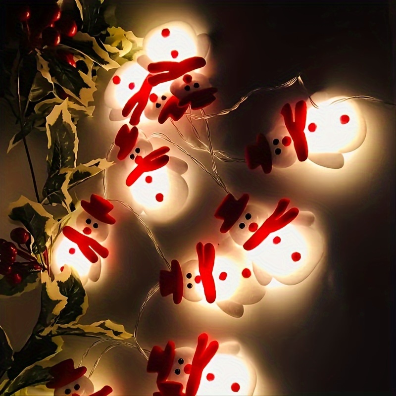 1 set di luci a corda per decorazioni natalizie a led, luci decorative in peluche natalizie, per decorazioni per feste natalizie dellalbero di natale sports & outdoors dettagli 4