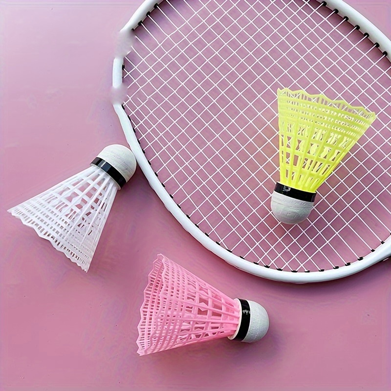 6 Pack Plastique Badminton Durable Sports Entraînement Balle Badminton  Jouer en Plein Air - Rose