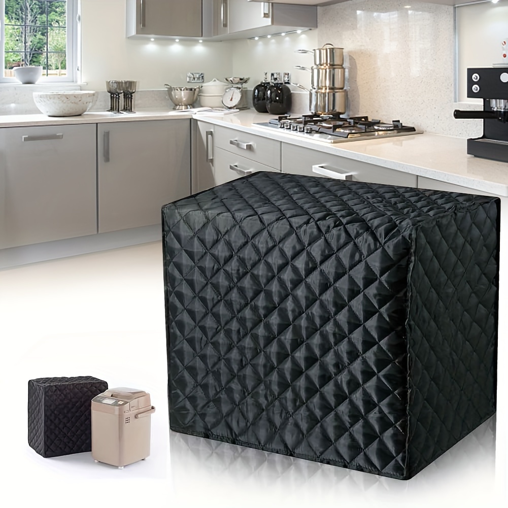 Kitchen appliances with their new quilted dust covers