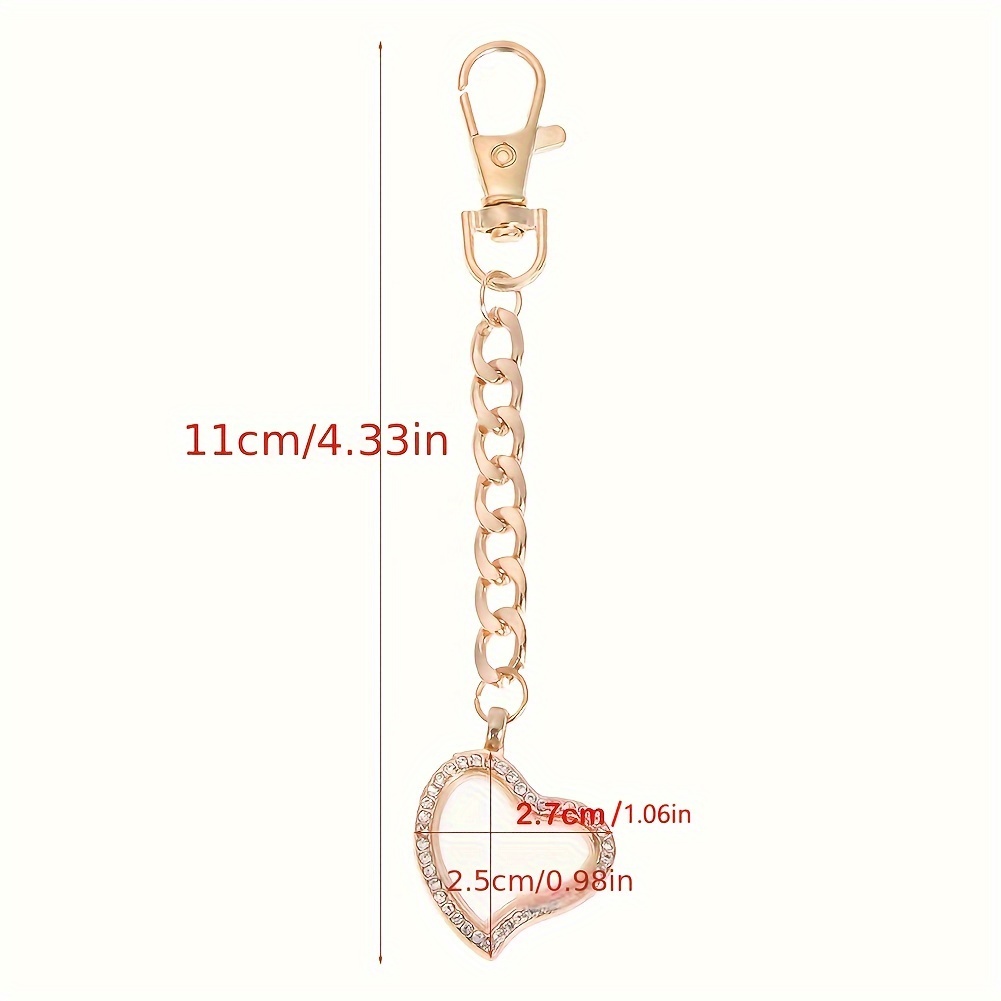 1PC Fashion DIY Cornice Per Foto Portachiavi A Forma Di Cuore Con Strass  Pendente Portachiavi Accessori Per Borse Chiavi - Temu Italy