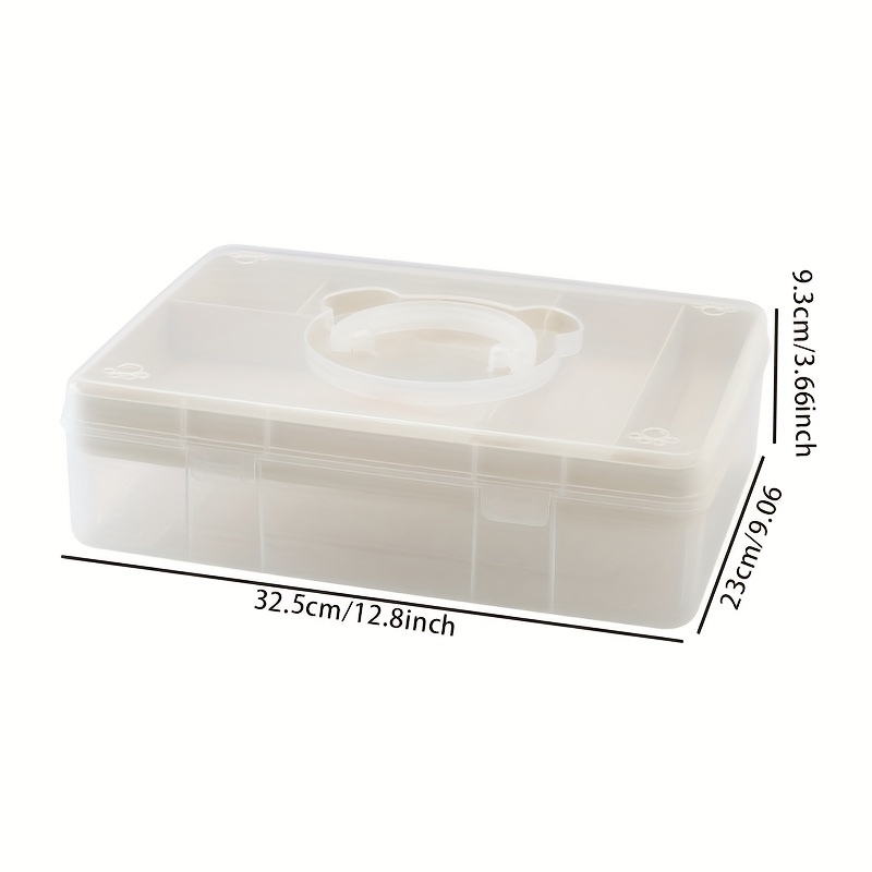 1pc White Large Capacity Medicine Box For Home Medicine Storage Multi Layer  Classification Home Medicine Box