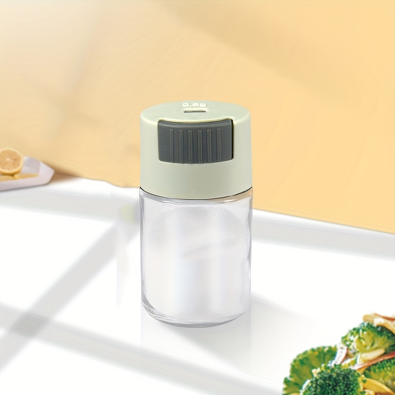 1pc,Glass material Quantitative Salt Control Shaker, Seasoning Bottle,  Kitchen Spice Shakers, Glass Seasoning Jar, Creative Monosodium Glutamate  Shakers, Salt Jar, Pepper Shakers, Home Kitchen Supplies, Food Storage  Boxs, Kitchen Stuff