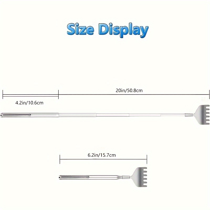 Telescoping Back Scratcher Stainless Steel Rod