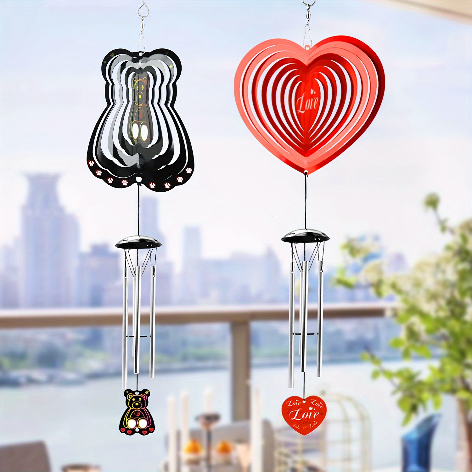 1pc 3D Love Hanging Wind Spinner Décor extérieur pour 3D Heart Garden Wind  Chimes Métal Yard Spinners 3D Acier inoxydable Spinner Love Gifts 3D  Spinner avec crochet rotatif à 360 ° - Temu Canada