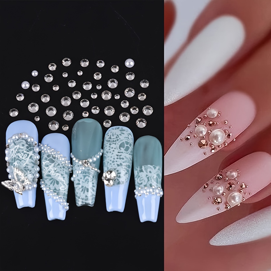 Flatback Nail Art Pearls caviar Nail Art Bead pearls For - Temu