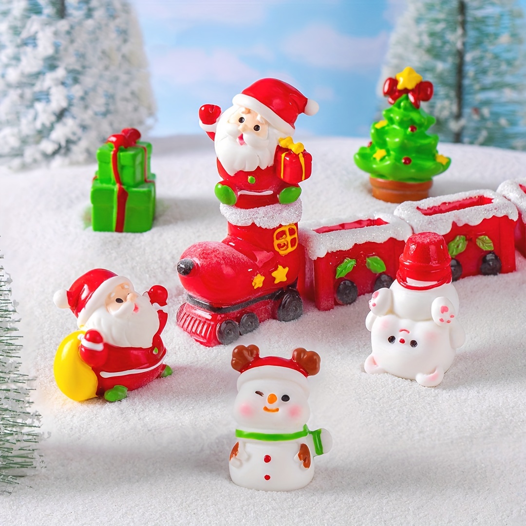 Christmas Small Ornaments Christmas Resin Snowman Set - Temu