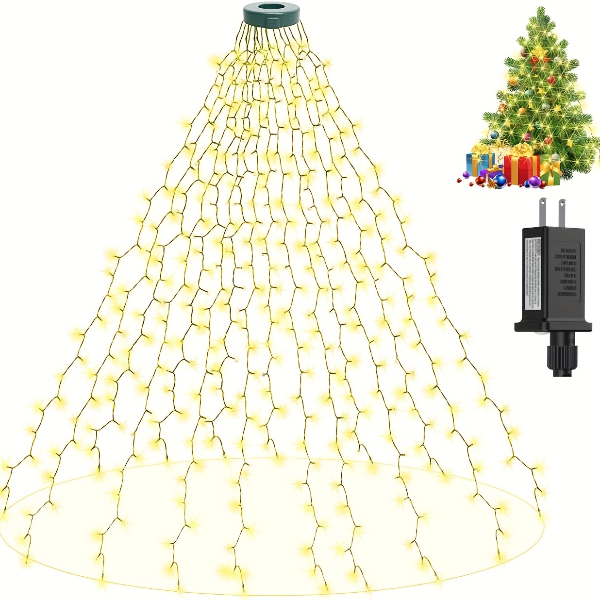 400led Christmas Lights Christmas Tree Outdoor String Lights - Temu