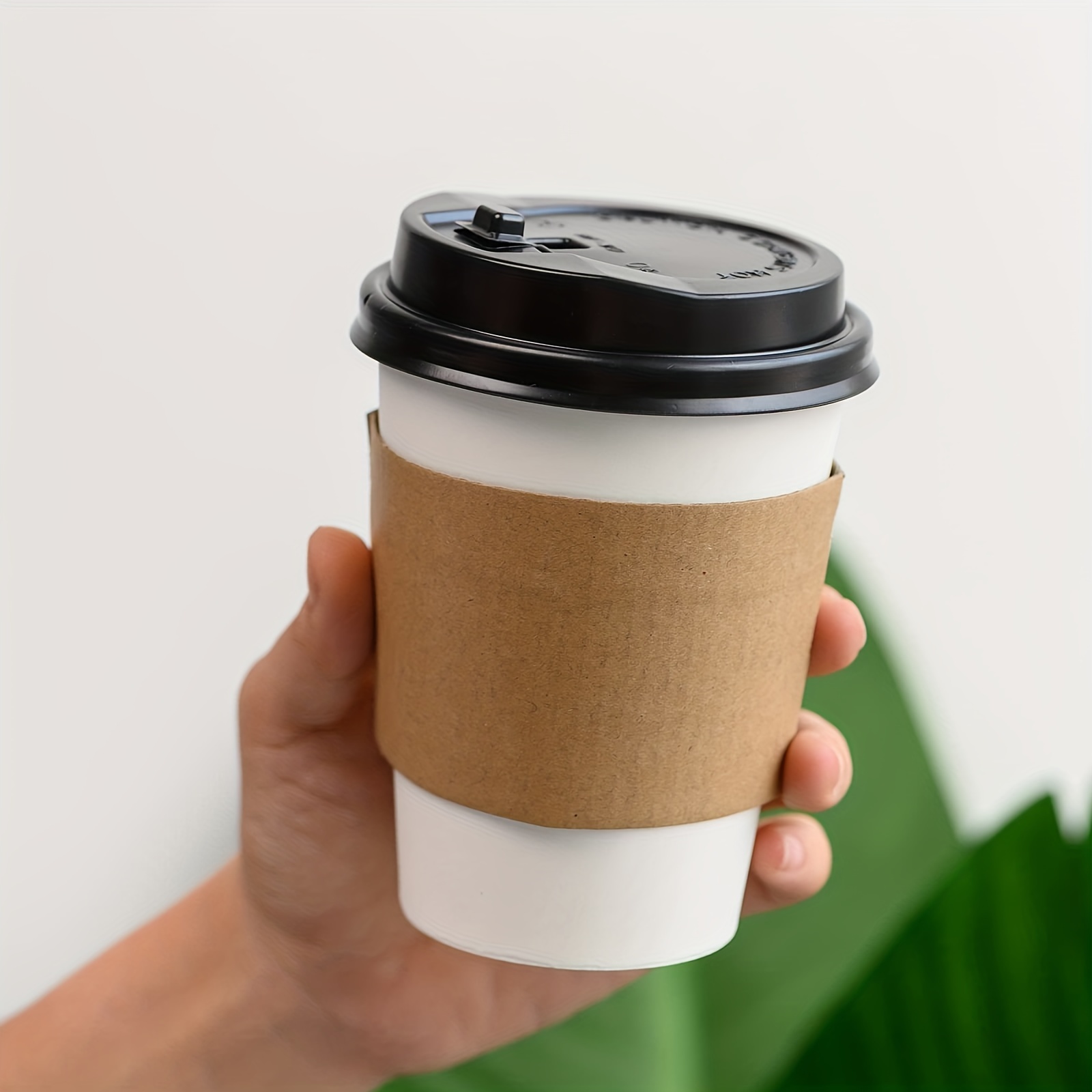 16 oz Paper Coffee Cups with Lids Disposable Coffee Cups for Tea Milk, 50  Pcs