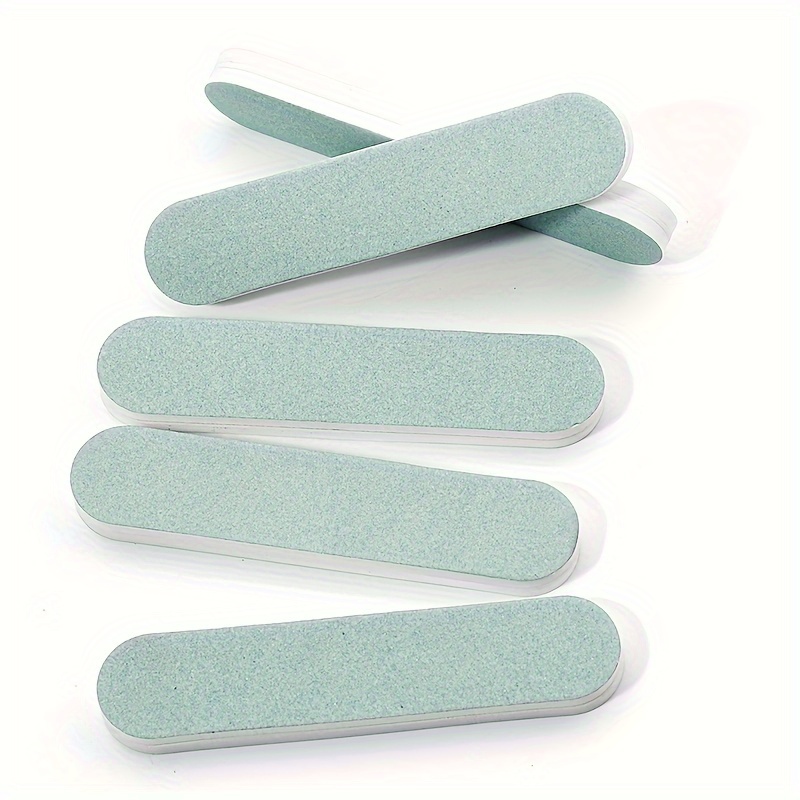 40pcs Double-sided Mini Nail Sponge Buffer - 600/3000 Grit Sanding Block For Professional Manicure And Pedicure - White And Green Sanding Blocks For Smooth And Shiny Nails