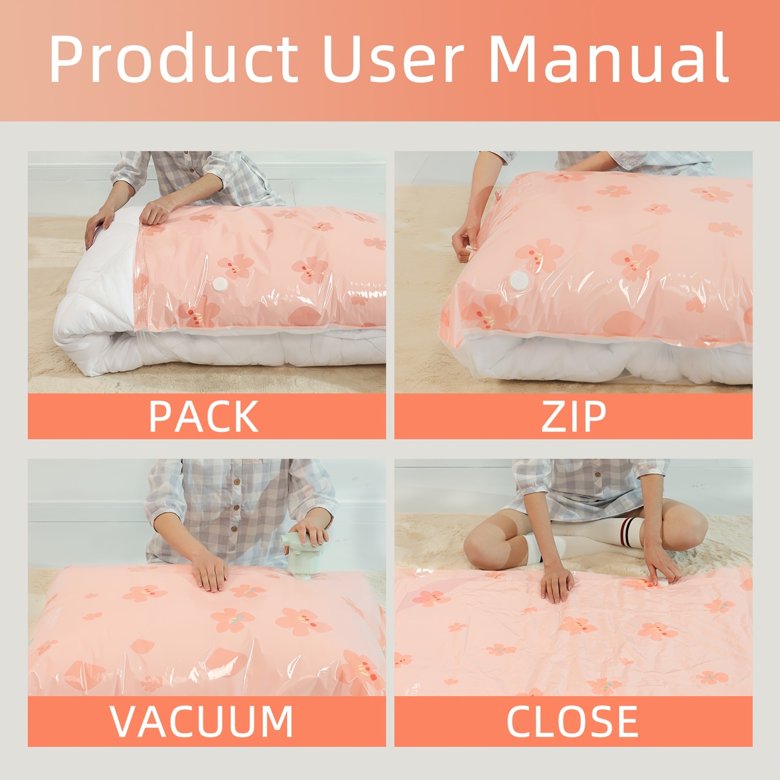 Larger Vacuum Bag Storage Bag For Clothes Pillows Bedding Blanket