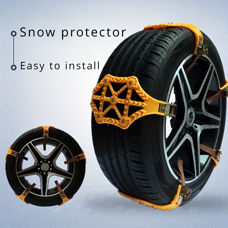 4/8pcs Widen Snow Tire Chains, Car Cable Tire Reusable Antiskid Mud Chains  Snow Tire Chains For Cars Truck Suv Tire Emergency Driving Anti-slip Chain  - Automotive - Temu