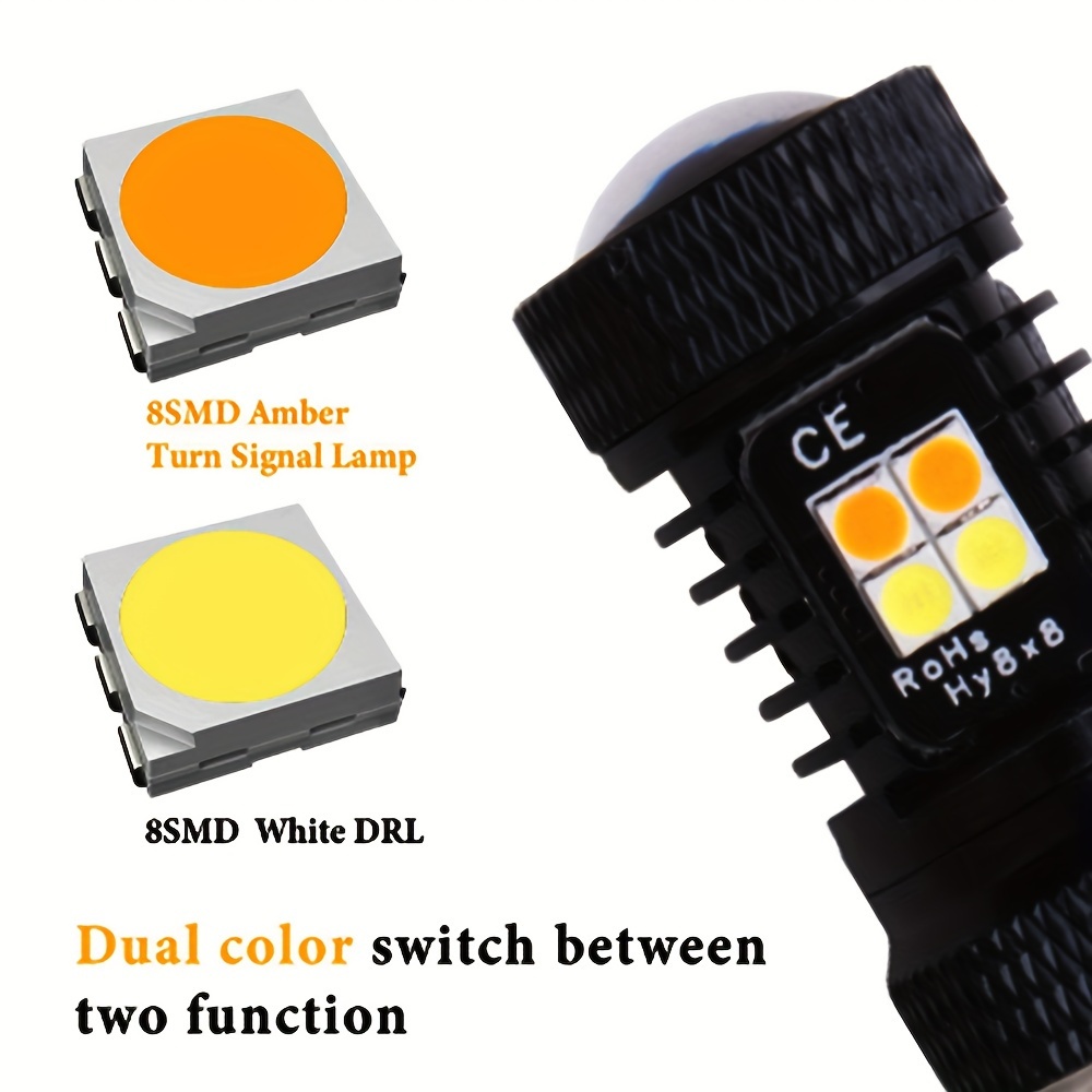 Bi-color T20 Led 7443 W Bulb 1157 Bay15d P Led T25 3157 P Car Turn Signal -  Temu United Kingdom