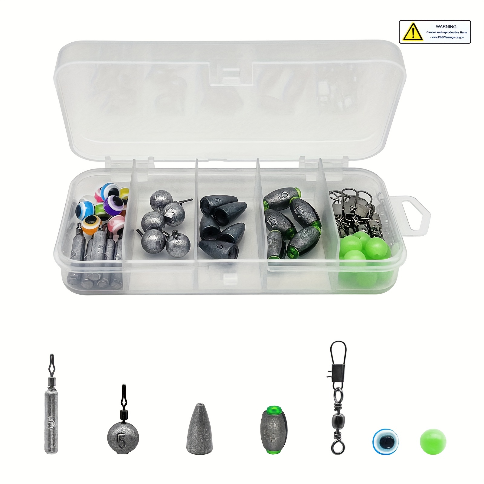 Complete Fishing Kit With Tackle Box Includes Hooks Weights - Temu