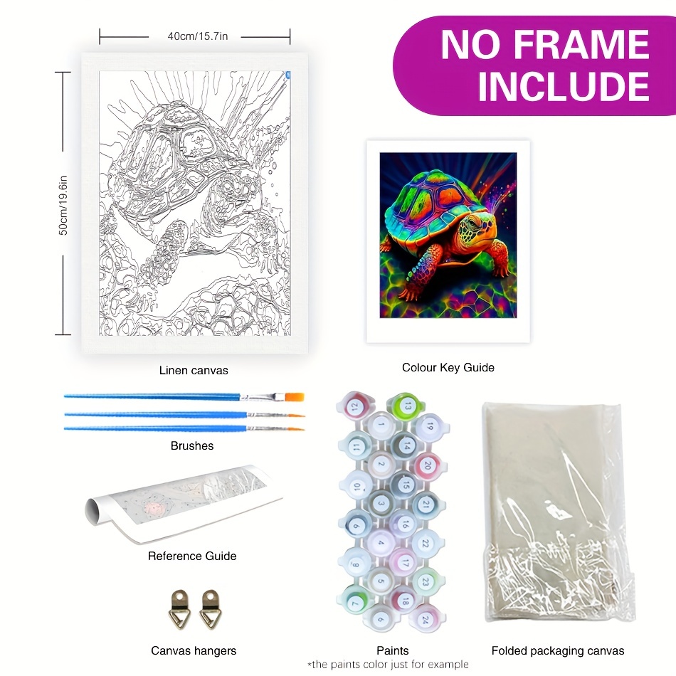 Acrylic Painting Set Sea Diy Paint By Numbers For Adults Beginner Colorful  Sea Turtle Paint By Numbers Kit Ocean Animal Painting By Numbers For Adults  Drawing Paintwork With Paintbrushes - Temu New