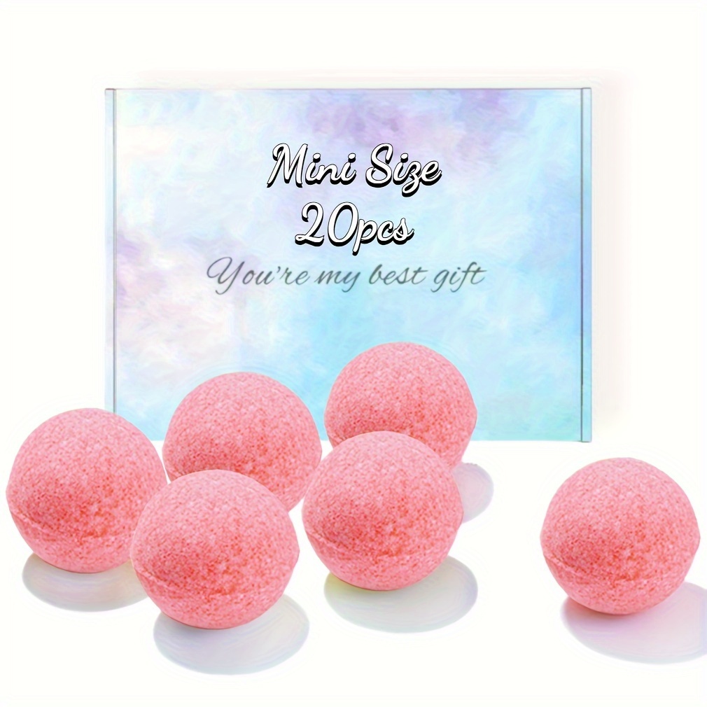 

20 Pcs Bath Salt Bombs Ball, Dry Skin Moisturize Exfoliating, Soaking Bath Salt Ball With Essential Oil, Fizzy Balls Perfect For Bubble & Bath
