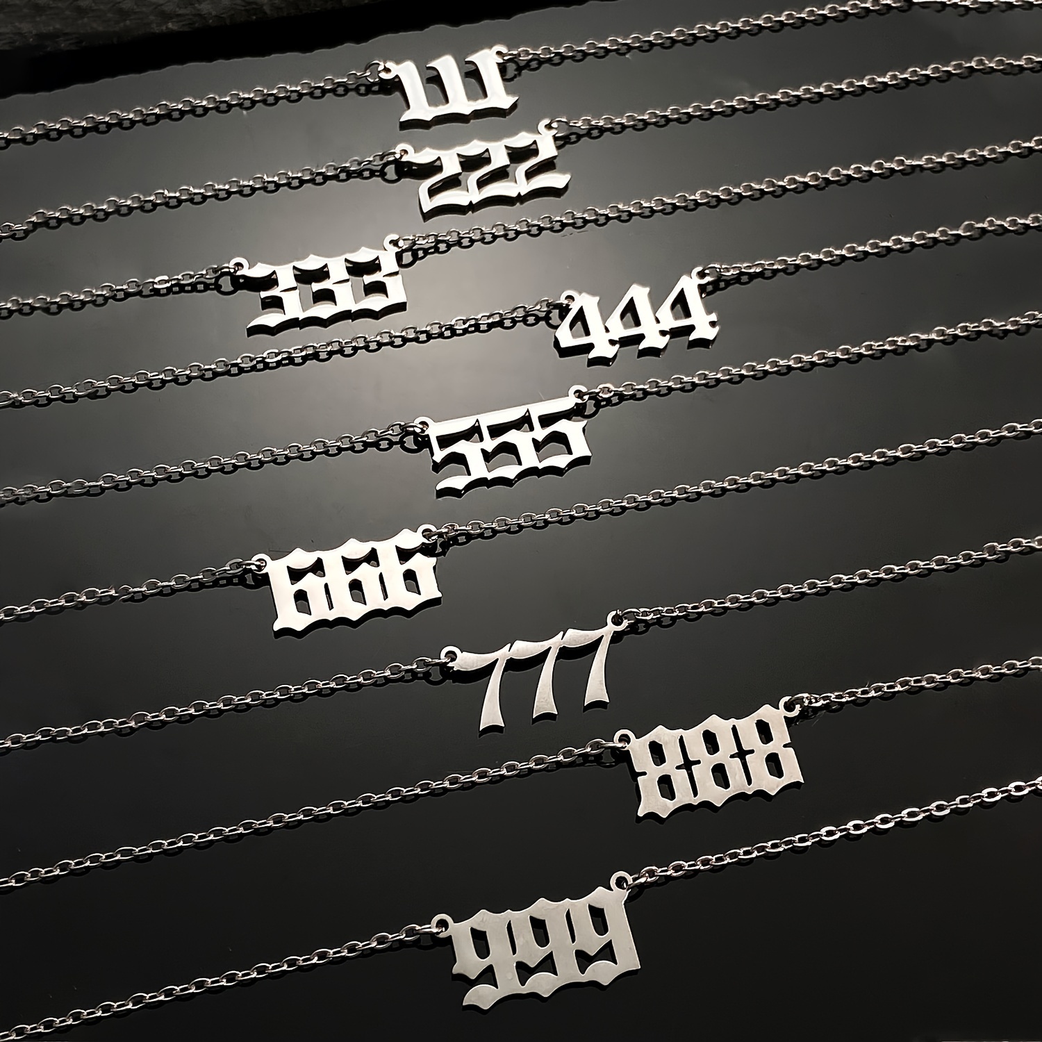 Personalized Stainless Steel 1-9 Number Pendant Necklace