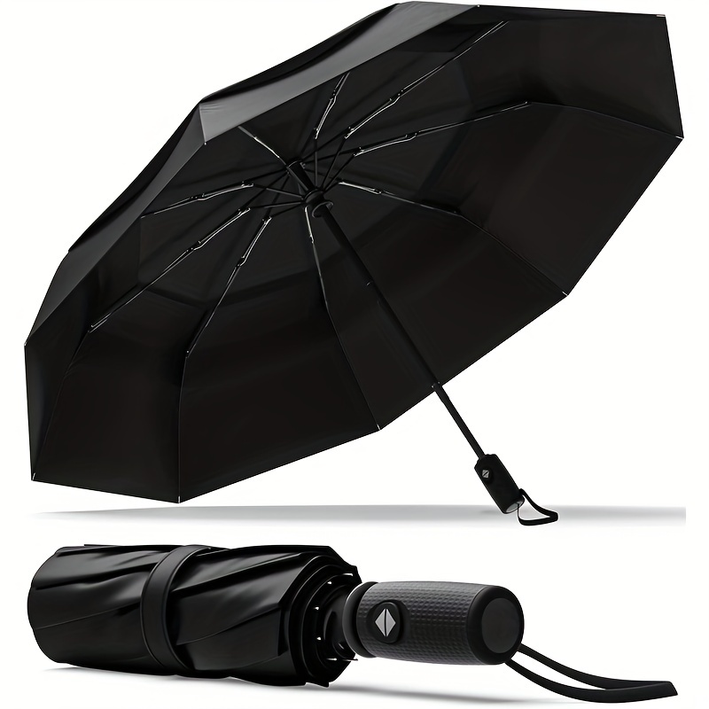 1pc Vollautomatischer Dreifach Portable Mini Regenschirm 10 - Temu