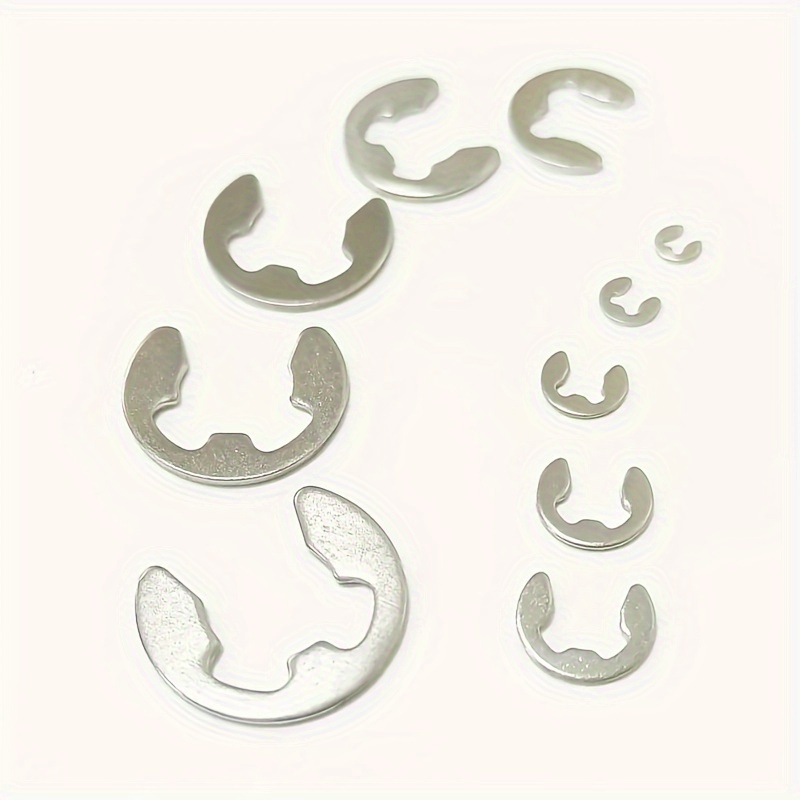 200pcs 304 stainless steel e shaped opening spring opening snap c shaped bezel axis e shaped bezel snap details 3