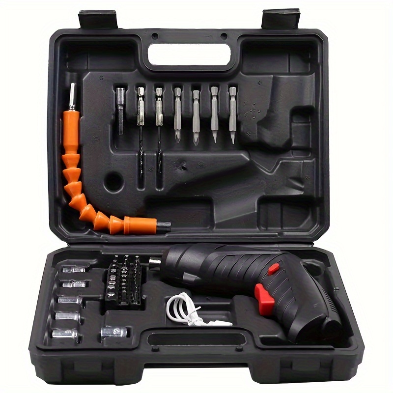 Cordless Electric Screwdriver Kit Small Electric Drill Temu