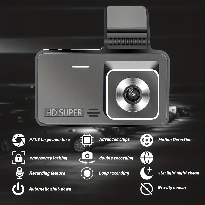 Car Dvr Dual Lens Dash Cam Video Recorder Camera For Car Pickup