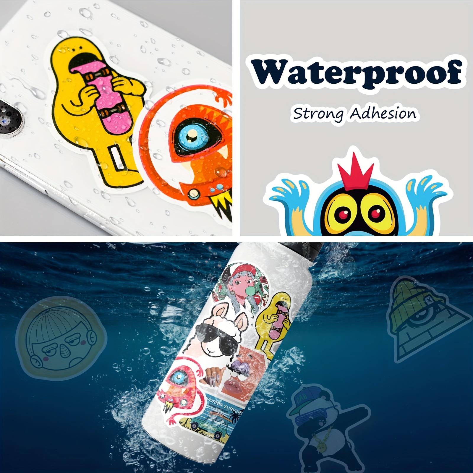 300Pcs Stickers for Adults, Cool Skateboard Stickers Vinyl Waterproof  Aesthetic Sticker Packs for Water Bottle, Laptop, Skateboard, Phone,  Luggage for