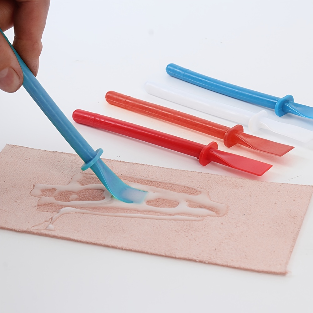 4 Pieces Glue Spreader Sticks Glue Applicator Adhesive Applicator Painting  Scrapers for Handmade DIY PU-Leather Craft Tool, Random Color