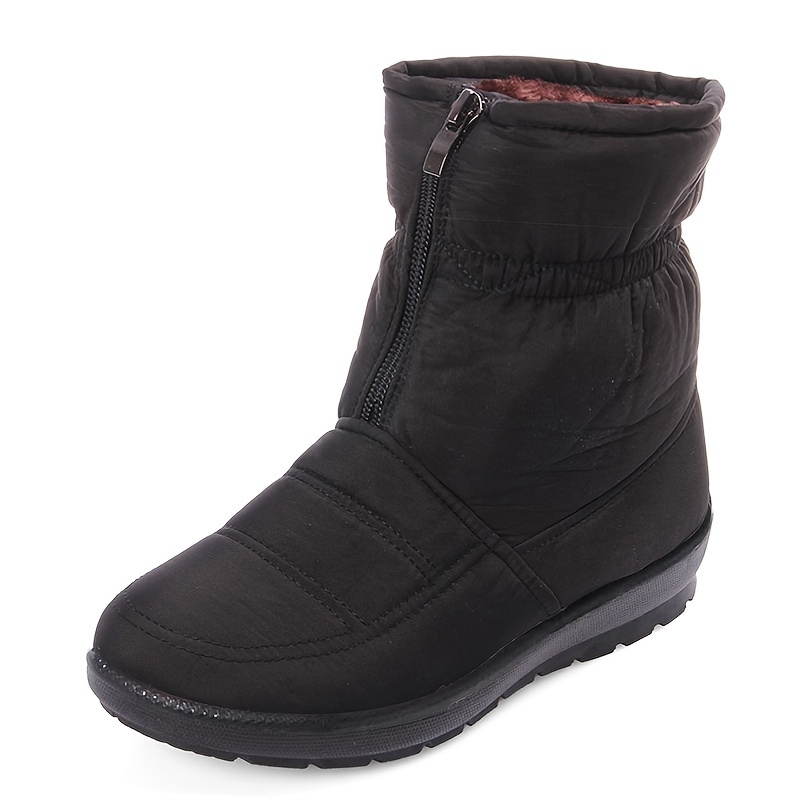 Mens snow boots with side zipper sale