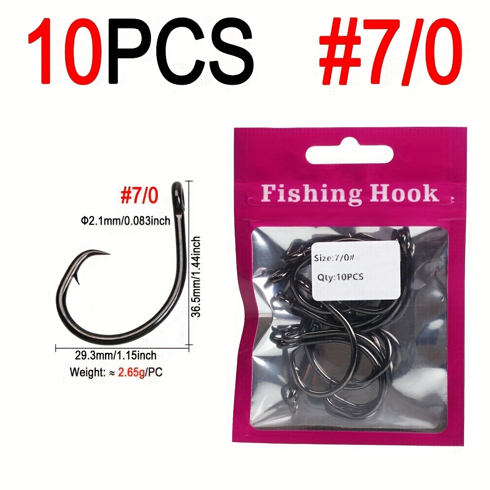 Fishinghooks Fishing Catfish Hook 10 Pcs/Pack High-Carbon Steel
