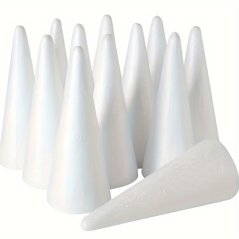30Pcs white cones Cone Shaped foam Small foam Cones Christmas foam
