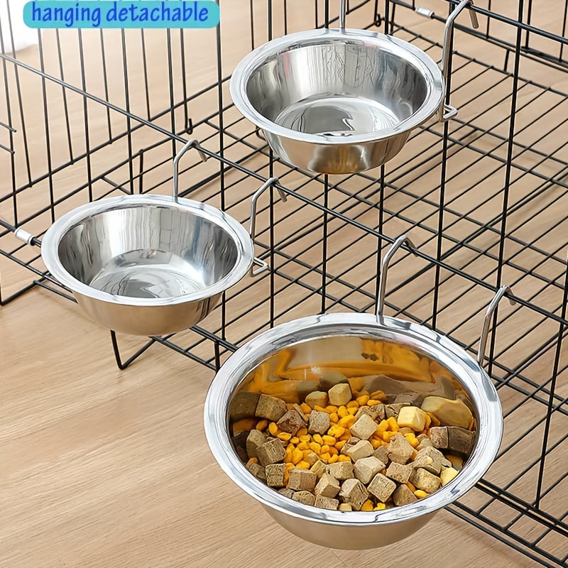 Elevated Dog Food Bowl Water Bowl For Cage Stainless Steel - Temu