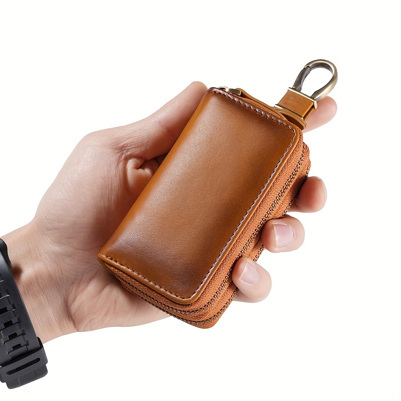 THL Design - Étui à clés en cuir - Sac à clés - Mini portefeuille - 2  pièces - Cuir