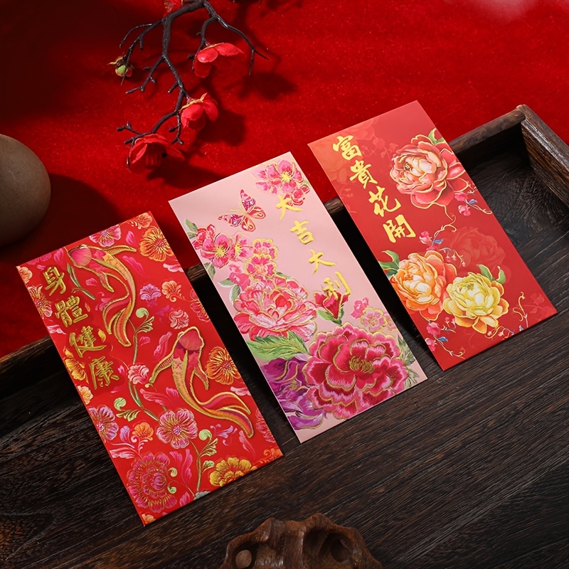Cheers Beautiful Auspicious Red Envelope Chinese Style Blessing