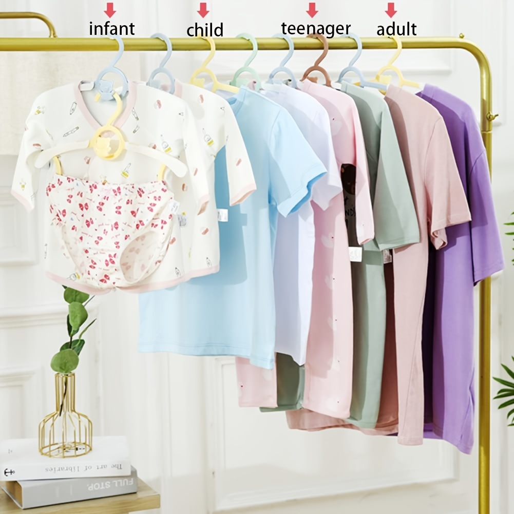 Baby Hangers for Closet - 10 Pack Baby Clothes Hangers,Adjustable Baby &  Kids Hangers for Nursery,Cascading Plastic Childrens Hangers & Infant  Hangers