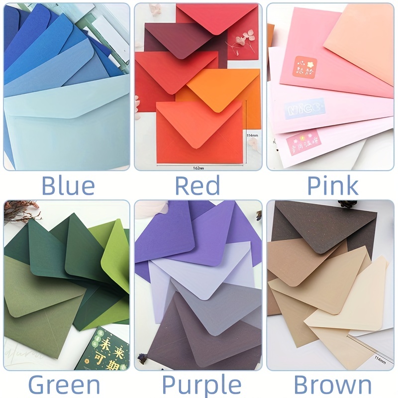 Enveloppe de couleur unie simple Petite en-tête occidentale (paquet unique  de 5 enveloppes + 1 autocollant) - Temu Belgium