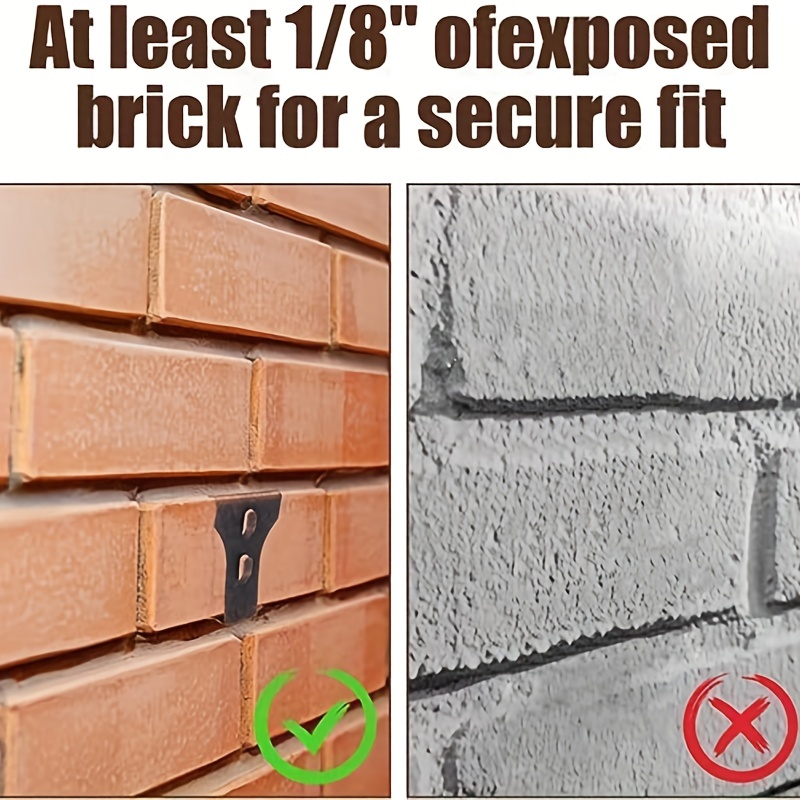 Brick Clips Hanging Outdoors Heavy Metal Brick Wall Hangers - Temu