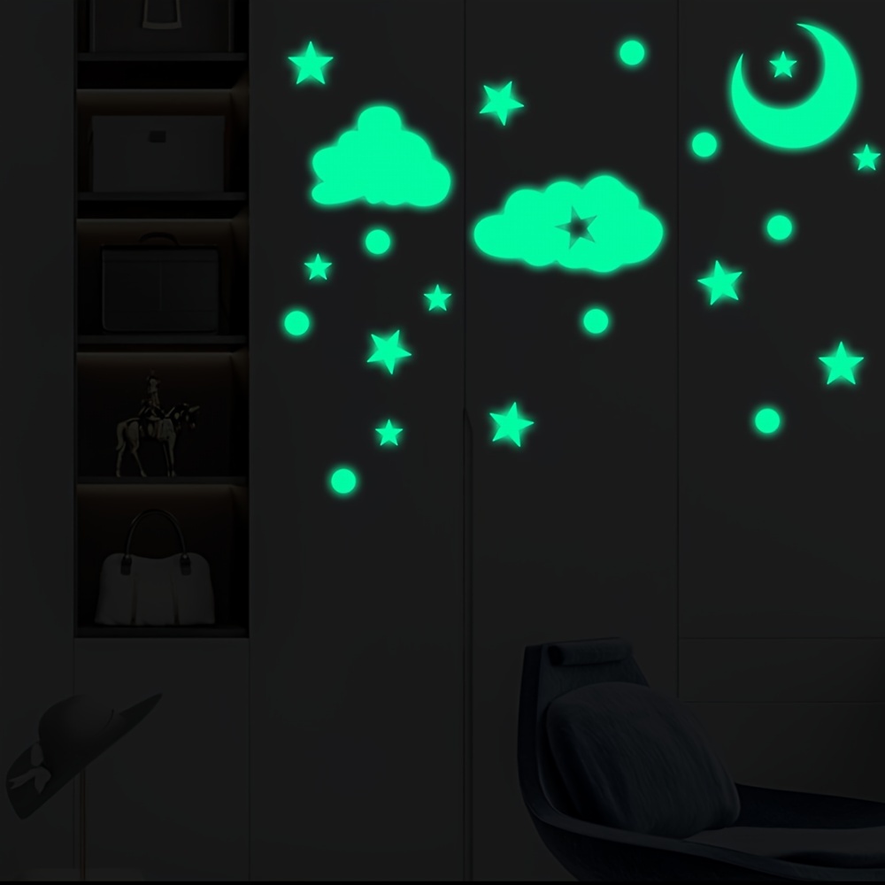 100 pezzi luminosi adesivi murali stella 3D camera da letto soffitto  decorazione della casa adesivi stella fluorescente decorazione della casa -  Temu Italy