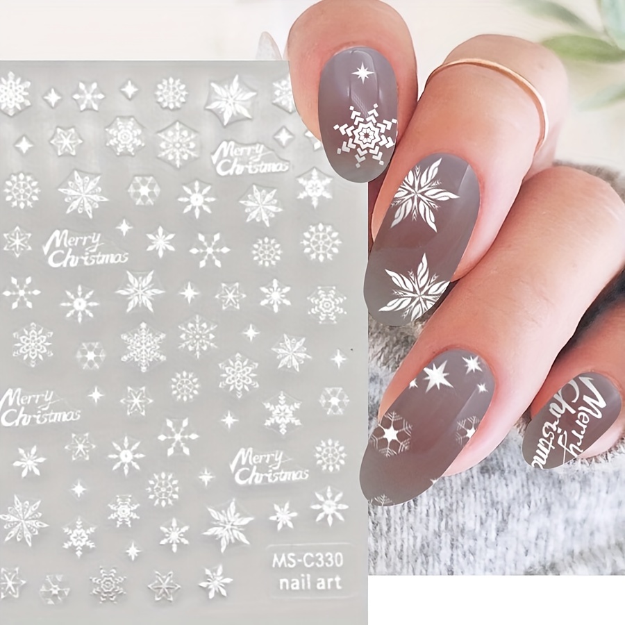 Snowflake Nail Art Decals - Self Adhesive Winter Nail Stickers