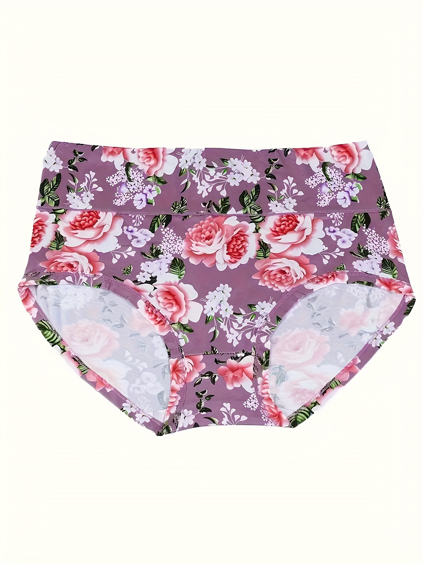 5pack Womens Cotton Panties Lingerie Underwear - Pink Plaid
