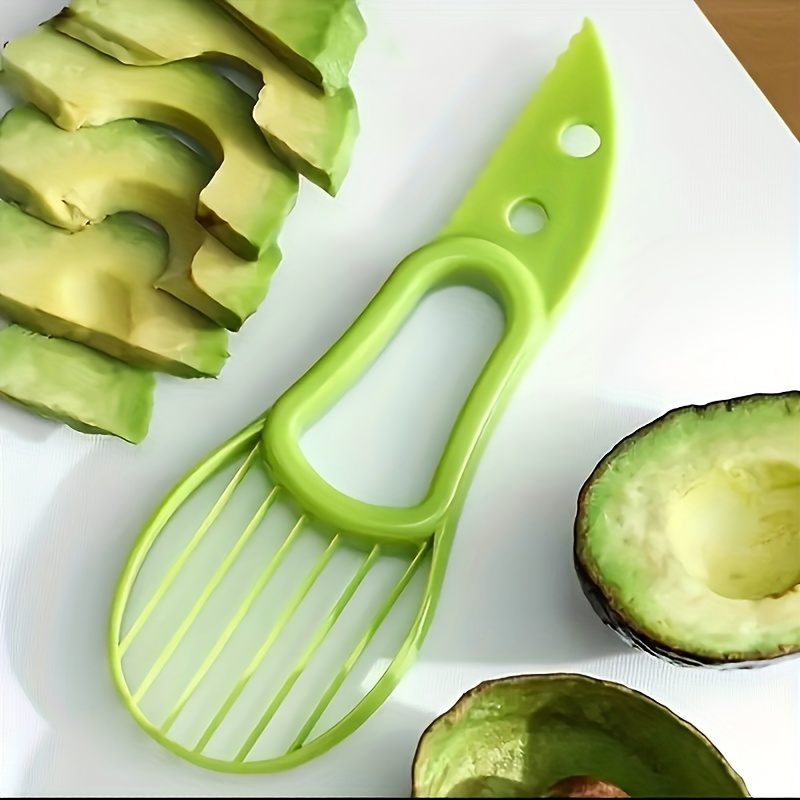 1pc Green 2-in-1 Avocado Slicer, Kitchen Fruit Cutter Tool