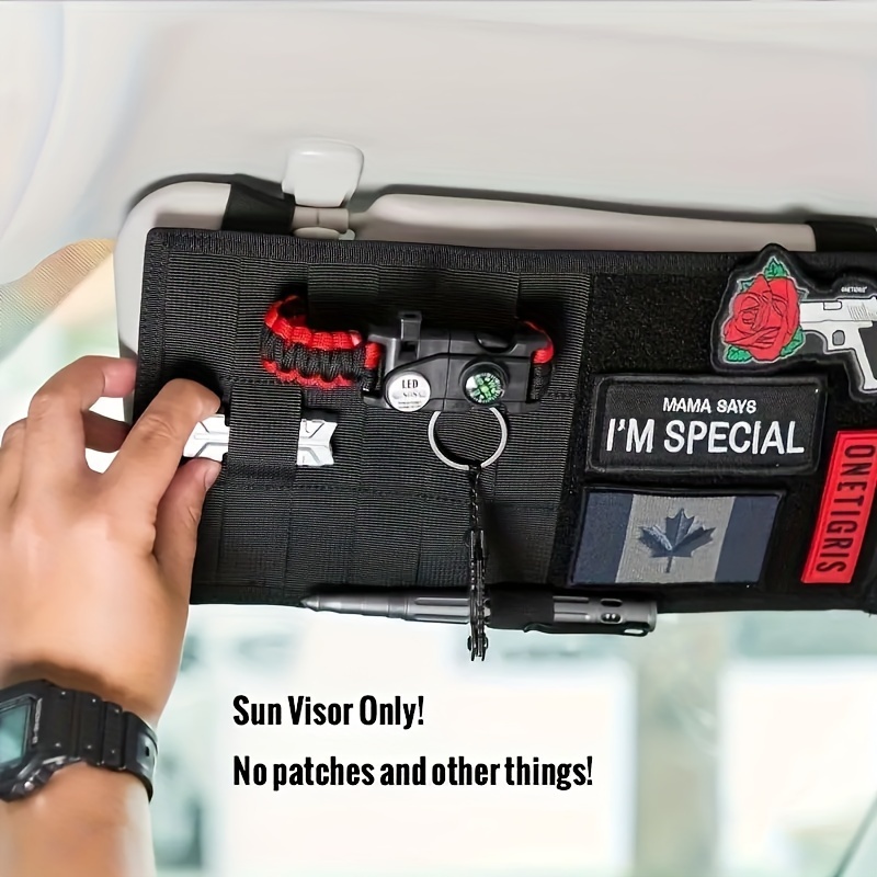 Multifunctional Tactical Car Sun Visor Storage Bag Sports Leisure Storage Bag Tool Bag