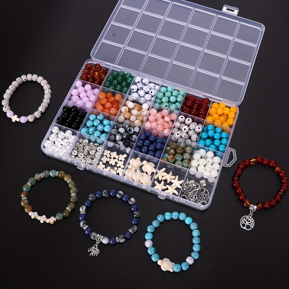 Round Beads Bracelet Making Kit Crystal Beads Bracelet Beads - Temu Japan