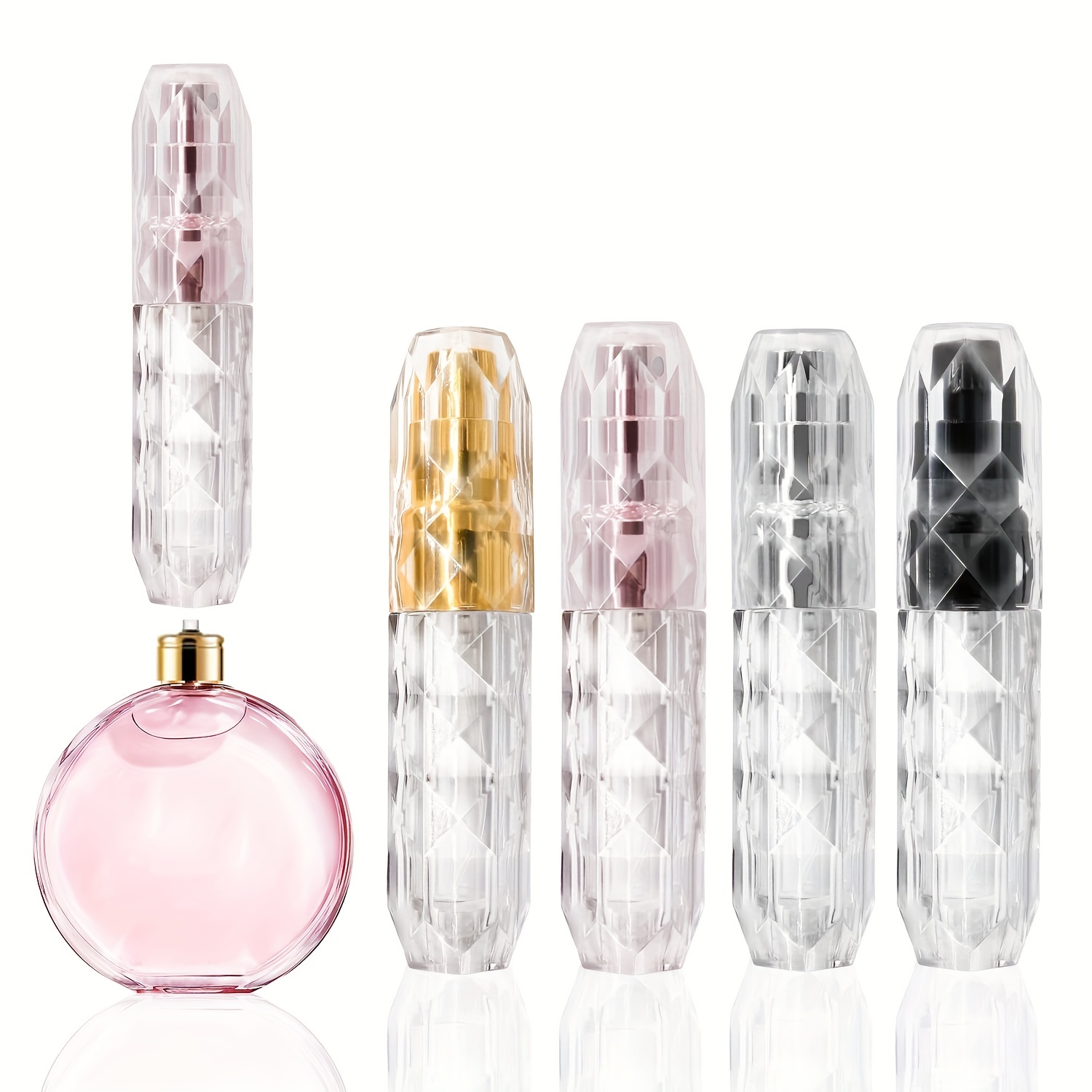 6 Botellas Spray Atomizador Perfume Cristal Diseño Rosa Mini - Temu Chile