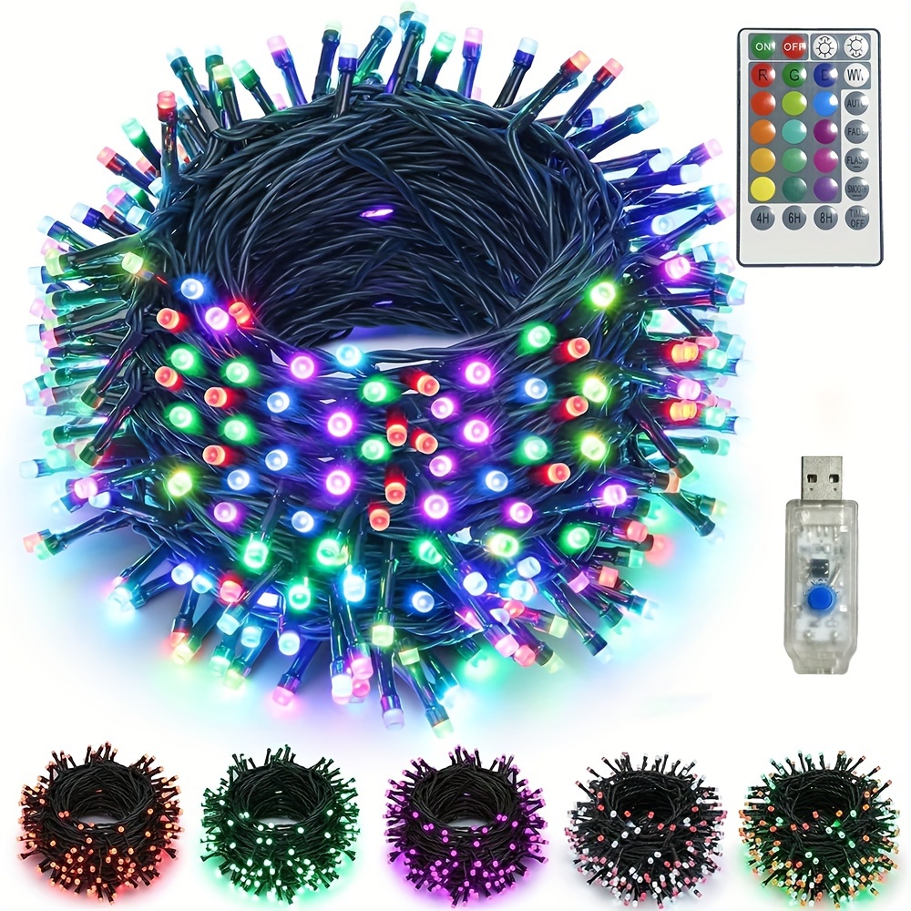 Intelligent Christmas Light, Rgb Ic, Color Changing Led Light With Remote  Control, Music Synchronization Fairy Tale Light With Multiple Flash Modes,  Plug-in Usb String Light With Timer, Christmas, Wedding, And Party  Decorations 