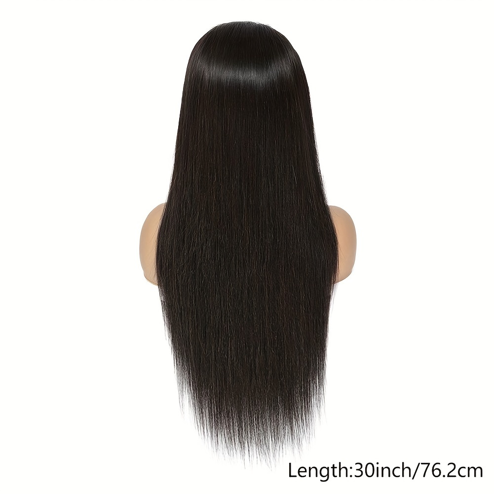 30 Inch Straight Lace Front Wigs Human Hair 4x4 Closure Wigs Human Hair Pre  Plucked Bleached Kots Lace Front Wig 180% Density HD Lace Front Wigs with  Baby Hair Wigs for Black