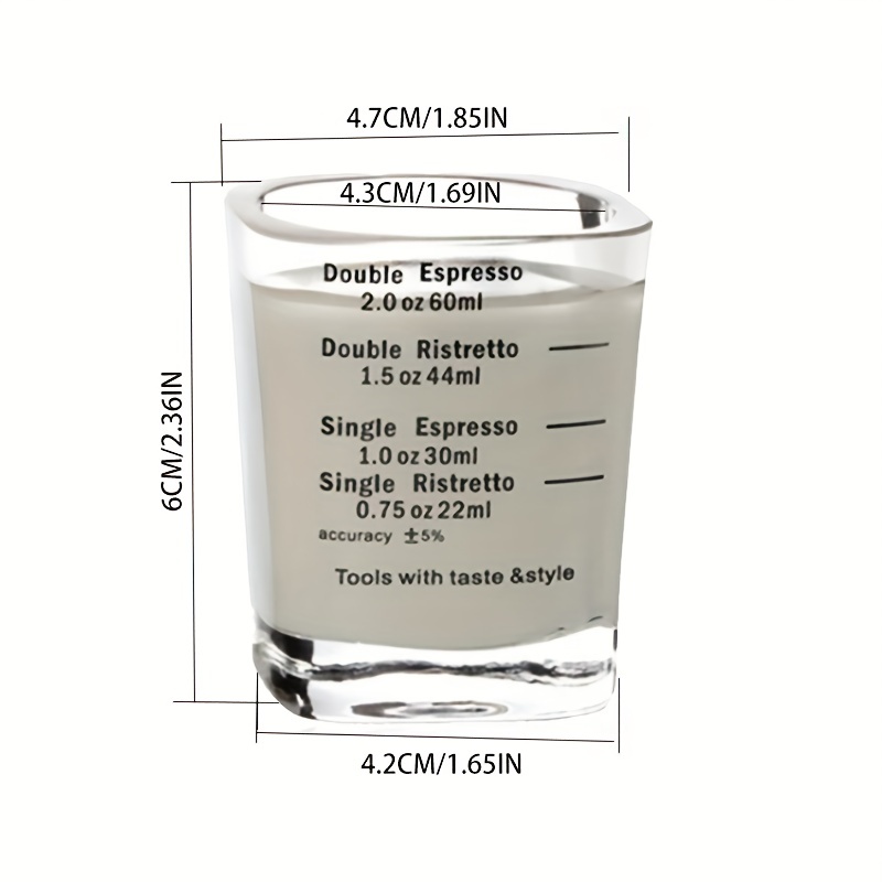 Espresso Measuring Glass Measure Shot Cup Oz Ml Measuring - Temu Germany