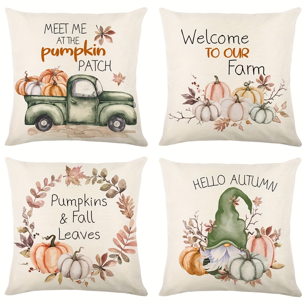 Hello Autumn- Woven Pillow