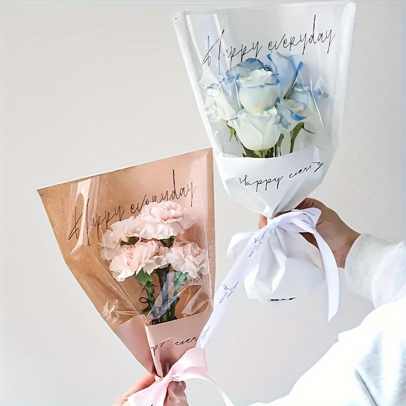 Kraft Paper Flower Wrappers Bouquet Sleeve Wrappers For Diy - Temu