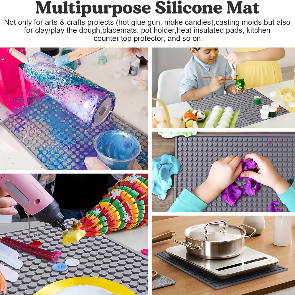  Silicone Mats for Crafts, Translucent, Non-Slip Heat