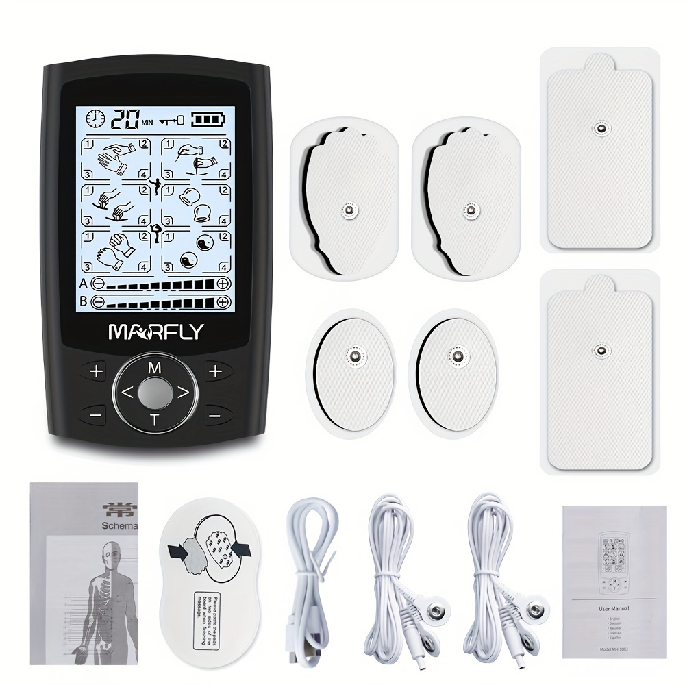 TEC.BEAN 24 Modes TENS Unit Muscle Stimulator Rechargeable TENS